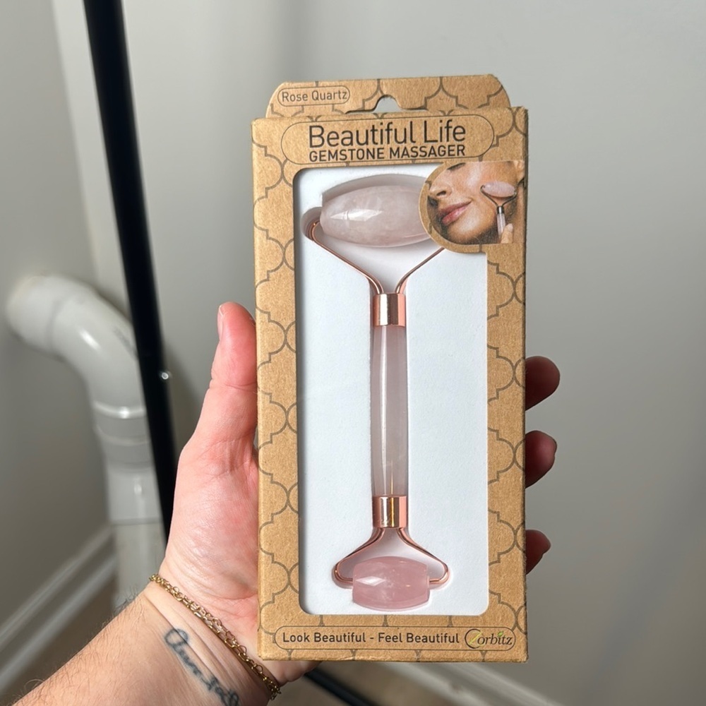 Beautiful Life Rose Quartz Gemstone Massager New In Unopened Box